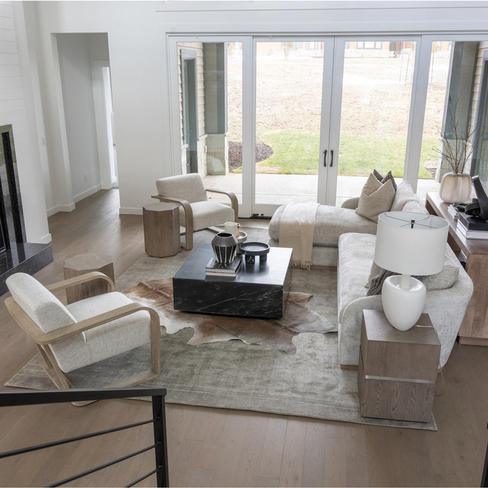 LAF Beckham Sectional in Fethered Steel - AT15101-FDS - GreatFurnitureDeal