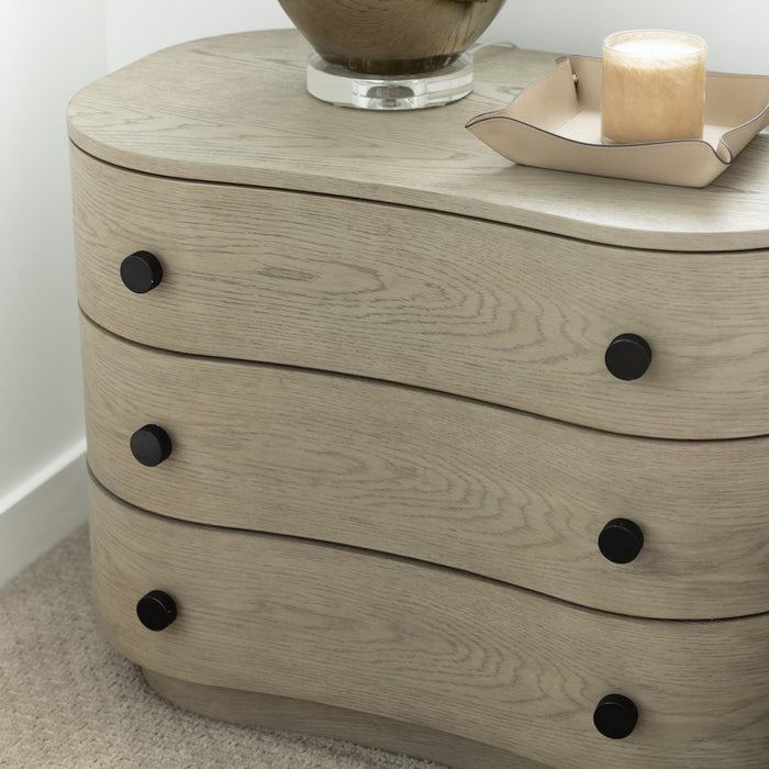 Emery Three Drawer Nightstand in Dusted Stone - AT20290-DDS - GreatFurnitureDeal