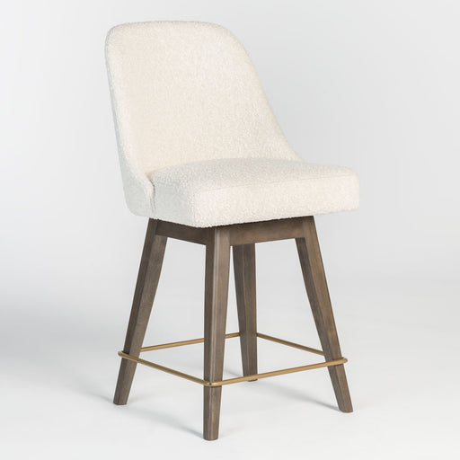 Jackie Counter Stool in Warm Cotton and Moderna Brown - AT203C-WMC - GreatFurnitureDeal