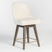 Jackie Bar Stool in Warm Cotton and Moderna Brown - AT203B-WMC - GreatFurnitureDeal