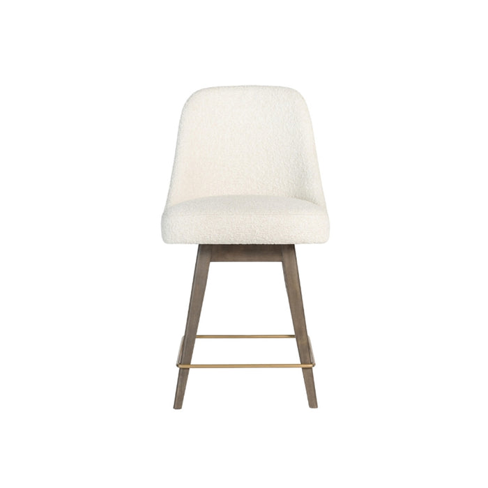 Jackie Bar Stool in Warm Cotton and Moderna Brown - AT203B-WMC - GreatFurnitureDeal