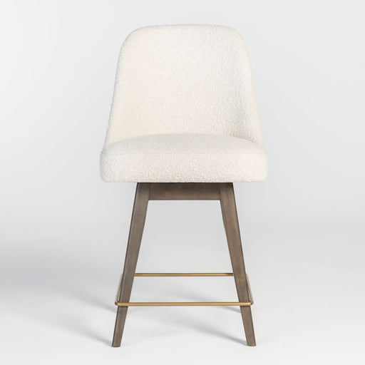 Jackie Counter Stool in Warm Cotton and Moderna Brown - AT203C-WMC - GreatFurnitureDeal
