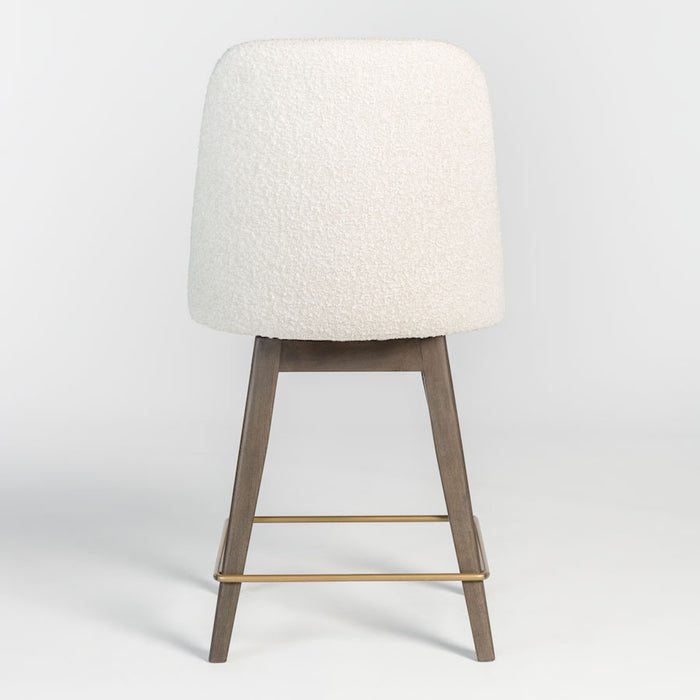 Jackie Counter Stool in Warm Cotton and Moderna Brown - AT203C-WMC - GreatFurnitureDeal