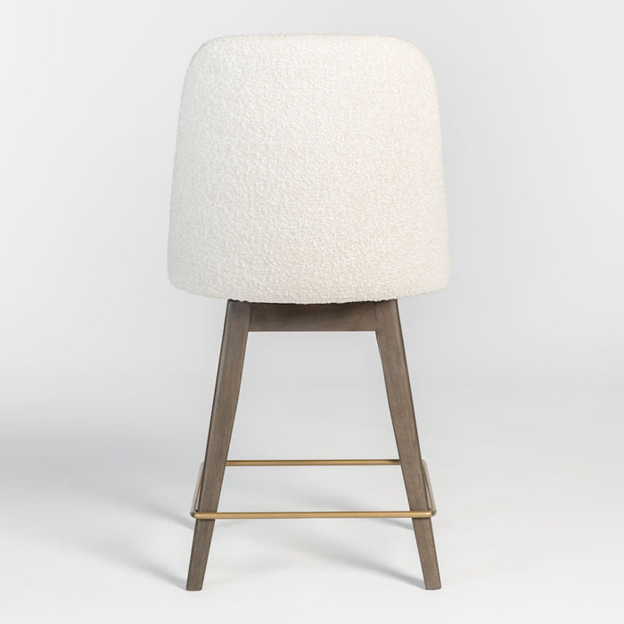 Jackie Bar Stool in Warm Cotton and Moderna Brown - AT203B-WMC - GreatFurnitureDeal