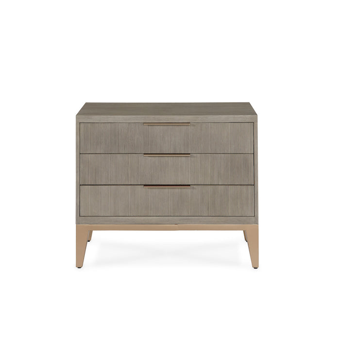 Caleb 3 Drawer Nightstand in Brushed Smoke - AT20901-BRS - GreatFurnitureDeal