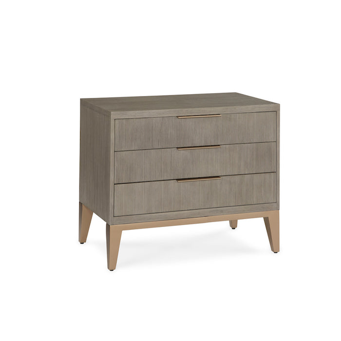 Caleb 3 Drawer Nightstand in Brushed Smoke - AT20901-BRS - GreatFurnitureDeal