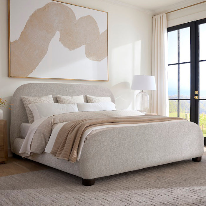 Cora Queen Bed in Subtle Mushroom and Dark Cinder - AT40280Q-STM/DKC - GreatFurnitureDeal