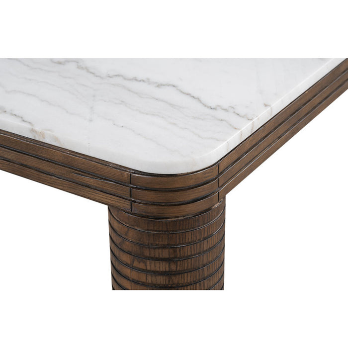 Durham Dining Table in Medium Cinder and Grecian White Marble - AT60099-MCR/GWM - GreatFurnitureDeal