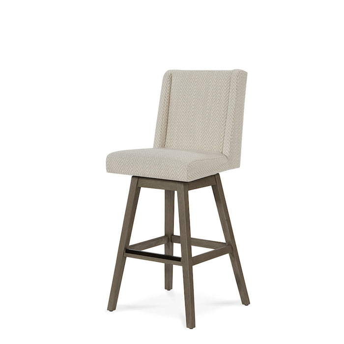 Tribeca Swivel Bar Stool in Chevron Cream and Grey Latte - AT600B-CNC/GRL - GreatFurnitureDeal