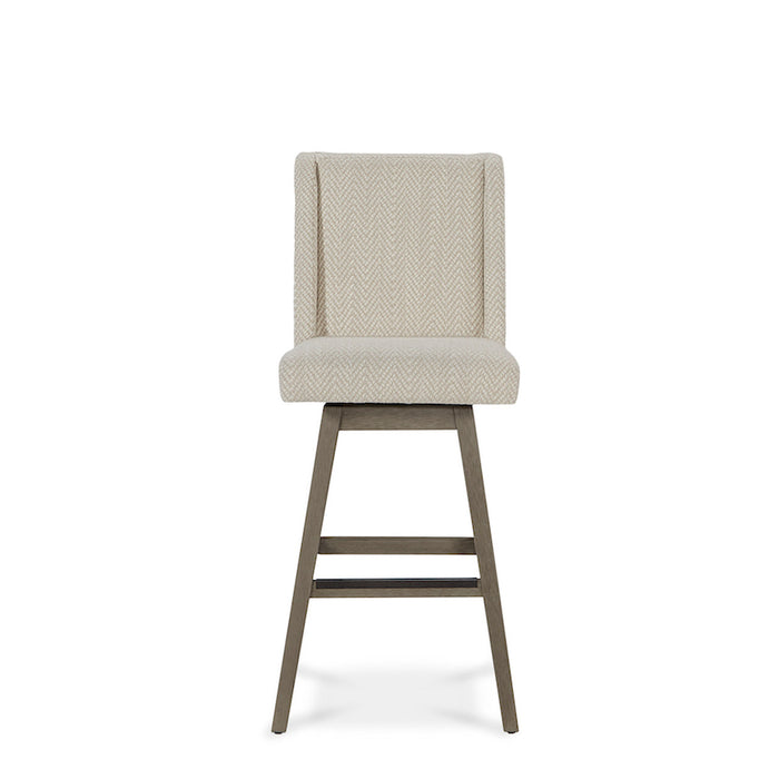 Tribeca Swivel Bar Stool in Chevron Cream and Grey Latte - AT600B-CNC/GRL - GreatFurnitureDeal