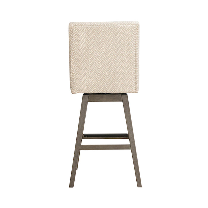 Tribeca Swivel Bar Stool in Chevron Cream and Grey Latte - AT600B-CNC/GRL - GreatFurnitureDeal