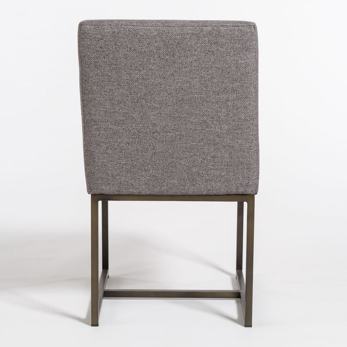 Griffin Dining Chair in Textured Concrete and Aged Bronze - AT9030-TC - GreatFurnitureDeal