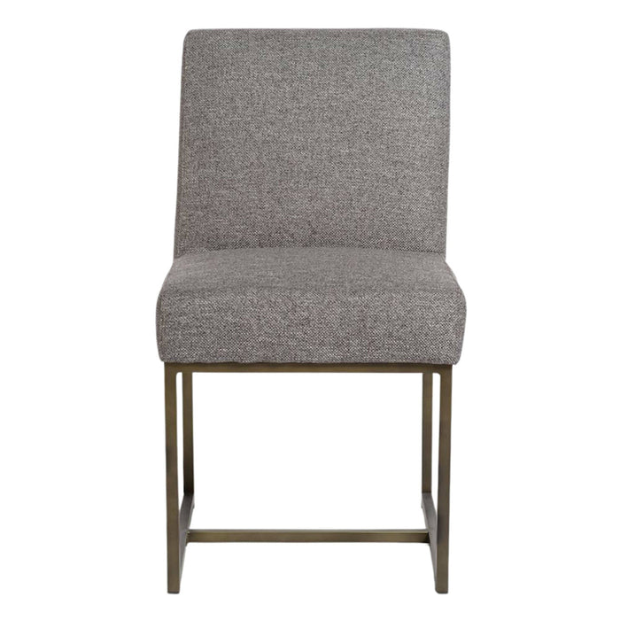 Griffin Dining Chair in Textured Concrete and Aged Bronze - AT9030-TC - GreatFurnitureDeal