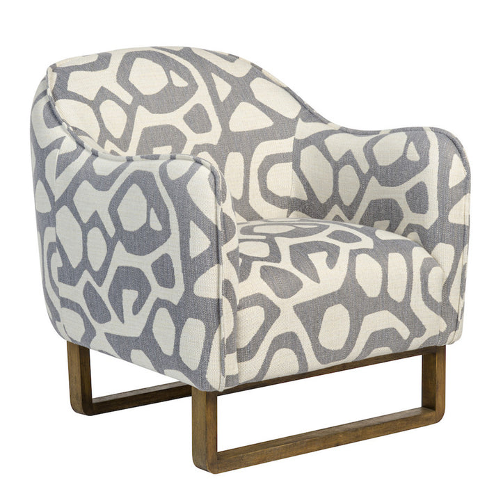 Fitz Occasional Chair in Greige Graphic and French Oak - AT9048-GEG - GreatFurnitureDeal