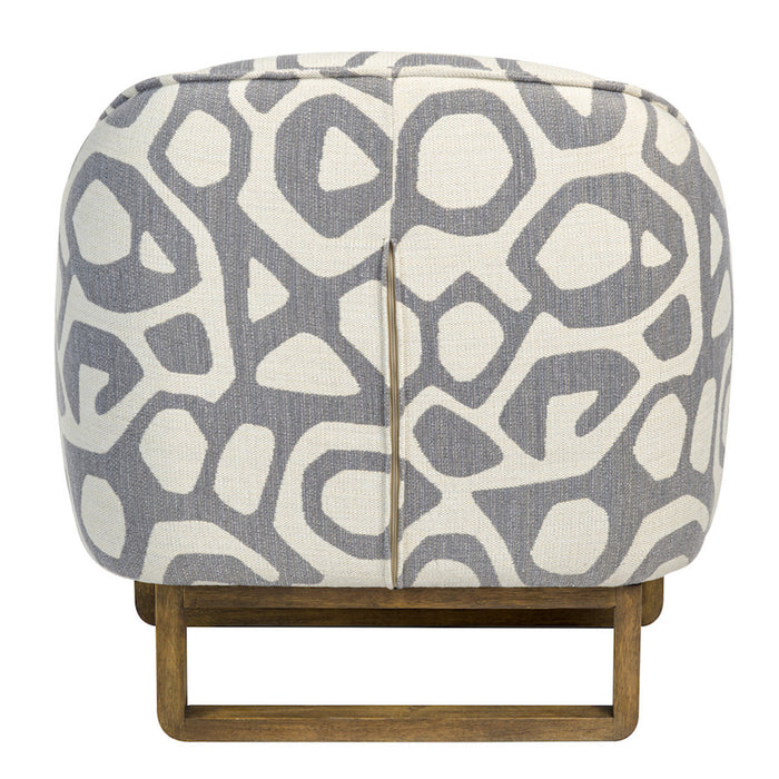 Fitz Occasional Chair in Greige Graphic and French Oak - AT9048-GEG - GreatFurnitureDeal