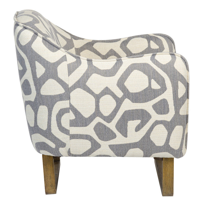 Fitz Occasional Chair in Greige Graphic and French Oak - AT9048-GEG - GreatFurnitureDeal