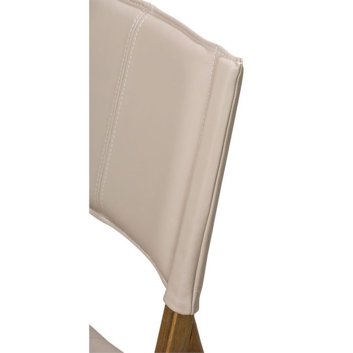 Finn Dining Chair in Subtle Beige and Warm Walnut - AT907-SBE - GreatFurnitureDeal