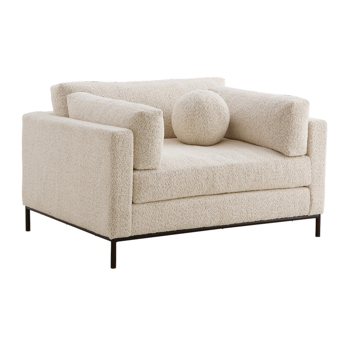Pike Occasional Chair in Coastal Sand and Matte Charcoal - AT9070-CLS/MC - GreatFurnitureDeal