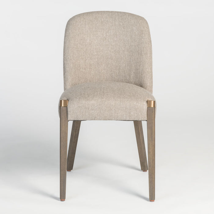 Reston Dining Chair in Woven Bisque and Distressed Beechwood - AT910-WNB - GreatFurnitureDeal