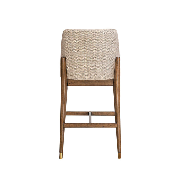 Cole Counter Stool in Herringbone Haze and Warm Walnut - AT915C-HNH - GreatFurnitureDeal