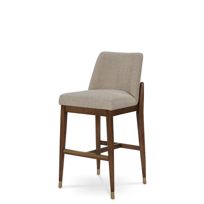 Cole Bar Stool in Herringbone Haze and Warm Walnut - AT915B-HNH - GreatFurnitureDeal
