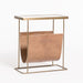 Stanton Accent Table in Tanned Umber and Antique Brass - AT9206-TU/ABF - GreatFurnitureDeal