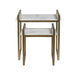 Santa Barbara Nesting Tables in Cloud Marble and Antique Brass, sold as a pair - AT9222-CM/ABF - GreatFurnitureDeal