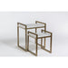 Santa Barbara Nesting Tables in Cloud Marble and Antique Brass, sold as a pair - AT9222-CM/ABF - GreatFurnitureDeal