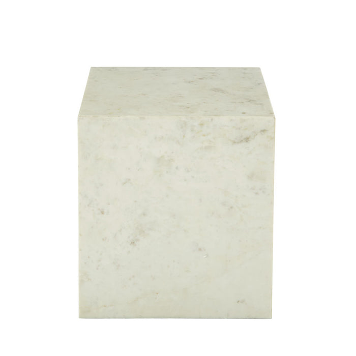 Lennox End Table in Polar White Marble - AT9239-PW - GreatFurnitureDeal