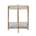Ren End Table in Cloud Marble and Refined Brass - AT9251-CM/RBF - GreatFurnitureDeal