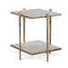 Ren End Table in Cloud Marble and Refined Brass - AT9251-CM/RBF - GreatFurnitureDeal