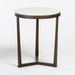 Kai End Table in Cloud Marble and Gunmetal - AT9253-CM/GMF - GreatFurnitureDeal