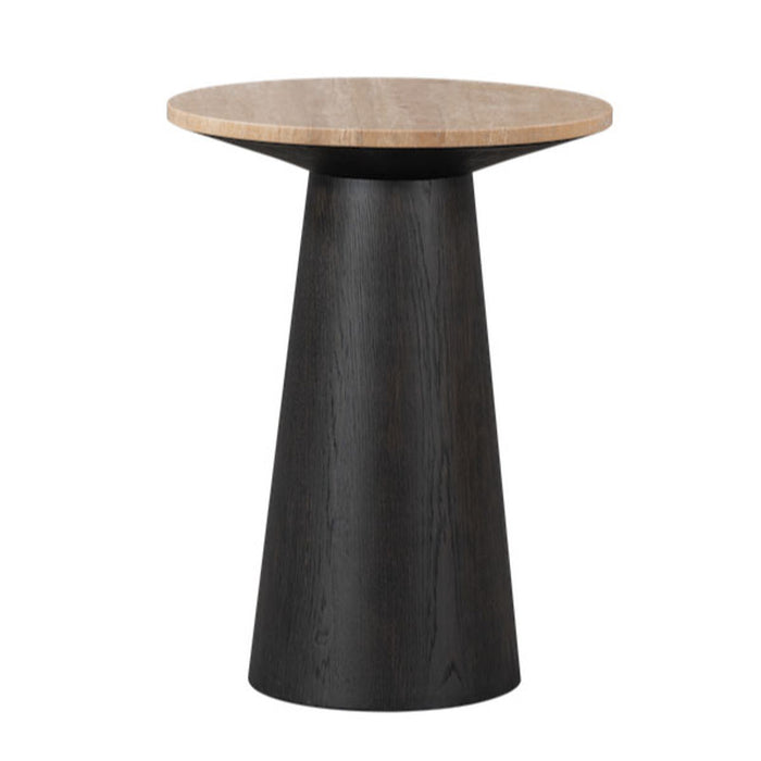 Brynn Accent Table in Warm Travertine and Dark Cinder - AT9266-DKC/WMT - GreatFurnitureDeal