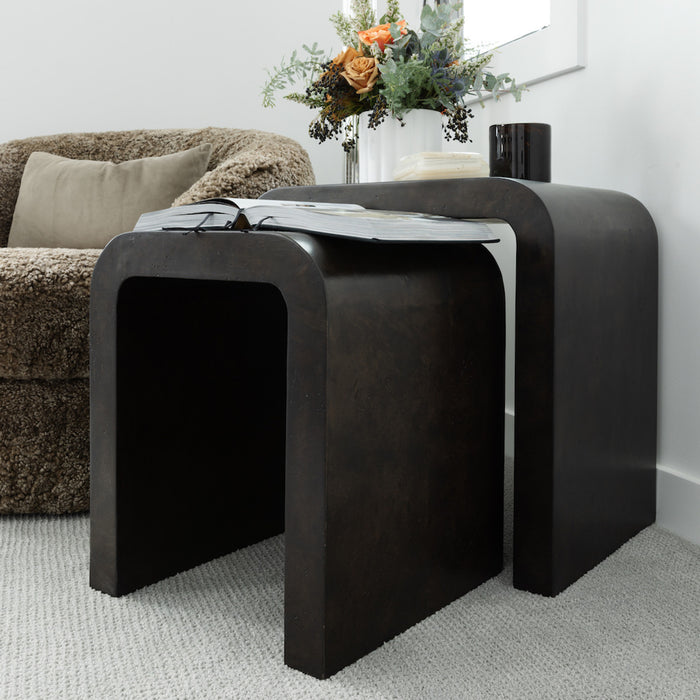 Brea Nesting Tables in Chocolate Burl - AT9282-CTB - GreatFurnitureDeal