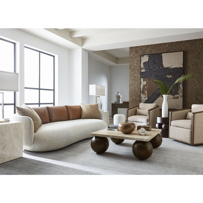 Atlas Coffee Table in Warm Travertine and Dark Cinder - AT9370-DKC/WMT - GreatFurnitureDeal