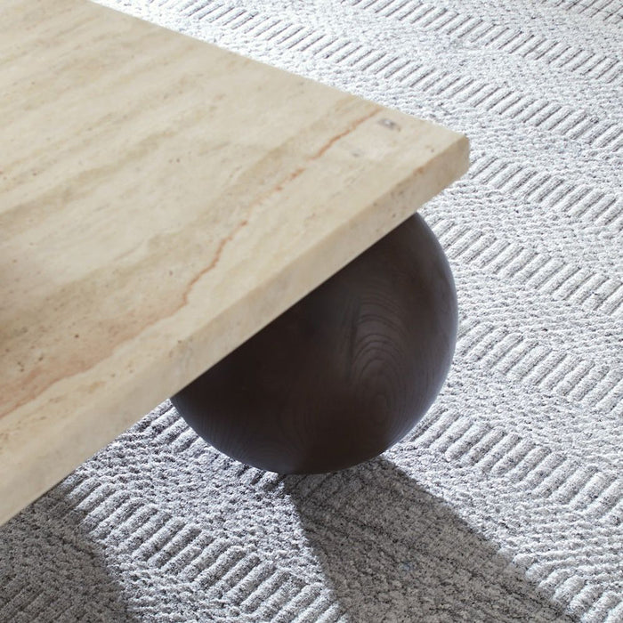 Atlas Coffee Table in Warm Travertine and Dark Cinder - AT9370-DKC/WMT - GreatFurnitureDeal