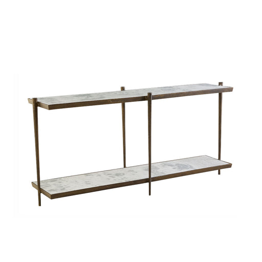 Ren Console Table in Cloud Marble and Refined Brass - AT9451-CM/RBF - GreatFurnitureDeal