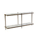 Ren Console Table in Cloud Marble and Refined Brass - AT9451-CM/RBF - GreatFurnitureDeal