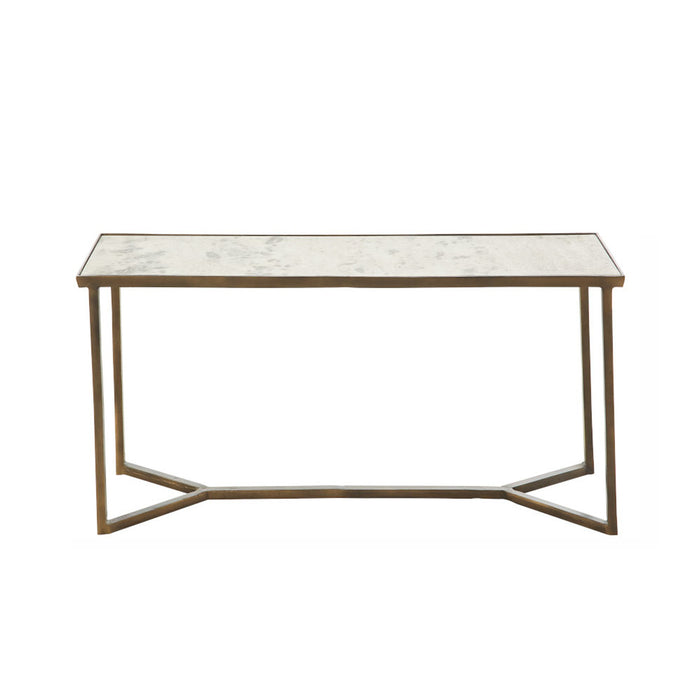 Kai Console Table in Cloud Marble and Gunmetal - AT9453-CM/GMF - GreatFurnitureDeal