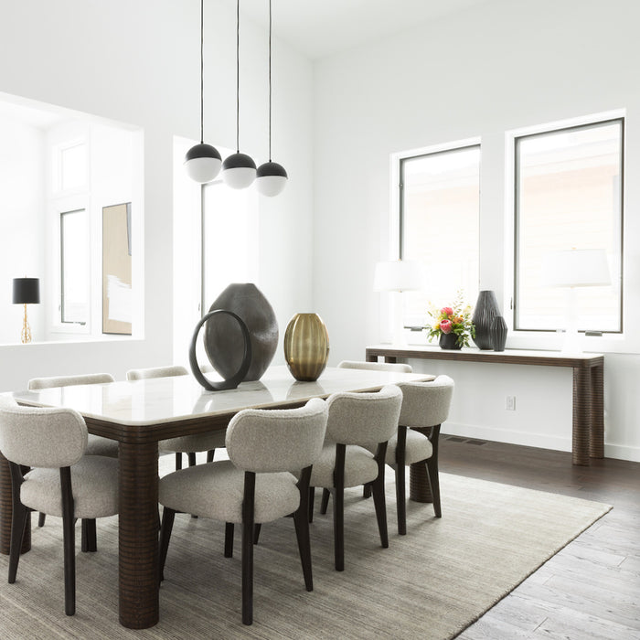 Durham Console Table in Medium Cinder and Grecian White Marble - AT9499-MCR/GWM - GreatFurnitureDeal