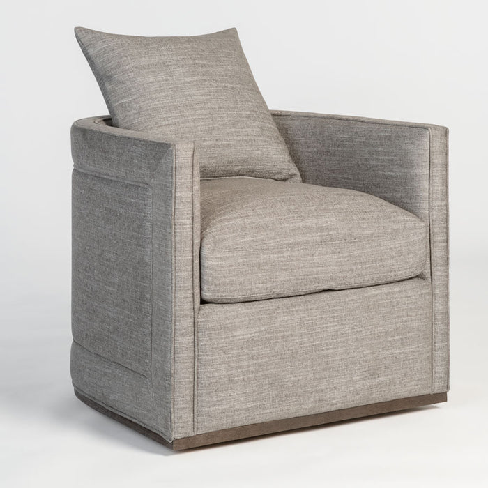 Landon Swivel Occasional Chair in Smokey Flax and Dark Grain Mocha - AT9605-SKF - GreatFurnitureDeal