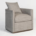 Landon Swivel Occasional Chair in Smokey Flax and Dark Grain Mocha - AT9605-SKF - GreatFurnitureDeal