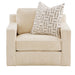 Emmett Occasional Chair in Plush Pearl and Polished Chrome - AT9613-PHP - GreatFurnitureDeal
