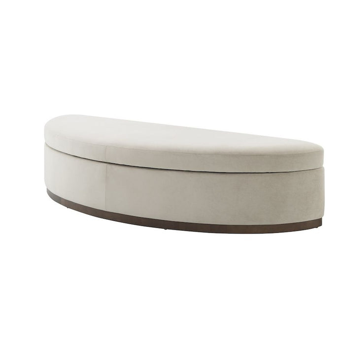 Cameron Storage Bench in Cashmere Dove and Medium Mocha - AT9832-CRD/MDM - GreatFurnitureDeal