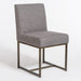 Griffin Dining Chair in Textured Concrete and Aged Bronze - AT9030-TC - GreatFurnitureDeal