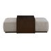 Blair Ottoman in Subtle Chalk and Dark Cinder - AT9708-SCH/DKC - GreatFurnitureDeal