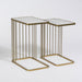 Retro Nesting Tables in Cloud Marble and Antique Brass, sold as a pair - AT9225-CM/ABF - GreatFurnitureDeal
