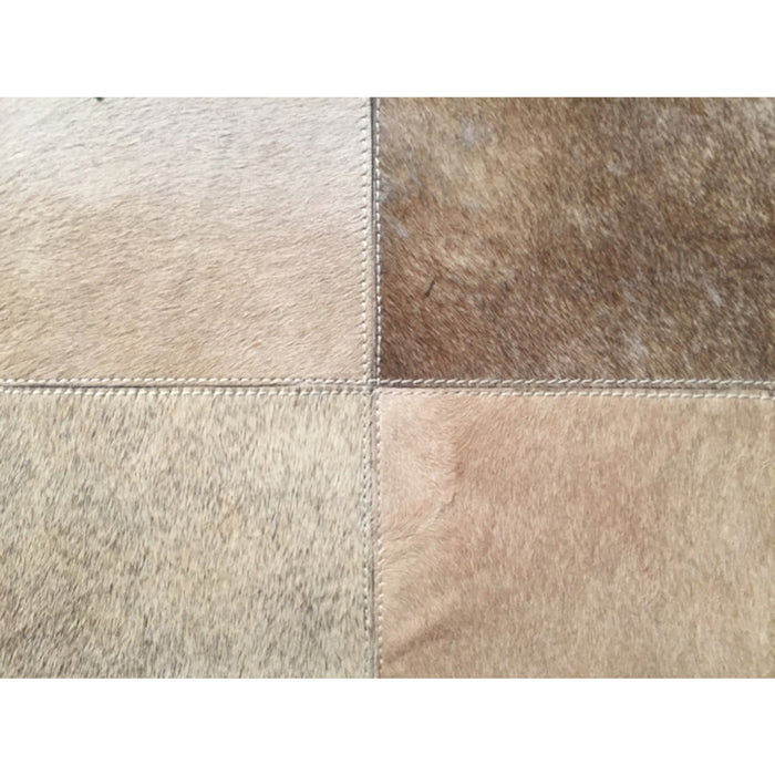 Scottsdale Ottoman in Frosted Hide and Antique Brass - AT090-FH/ABF - GreatFurnitureDeal