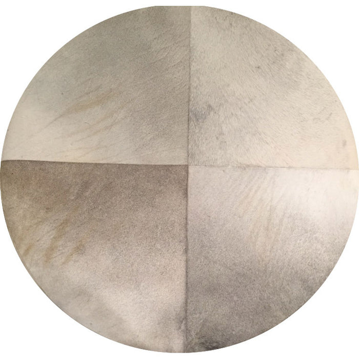 Felix Small Leather Ottoman in Smoke Suede - AT074-SMS - GreatFurnitureDeal