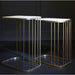 Retro Nesting Tables in Cloud Marble and Antique Brass, sold as a pair - AT9225-CM/ABF - GreatFurnitureDeal